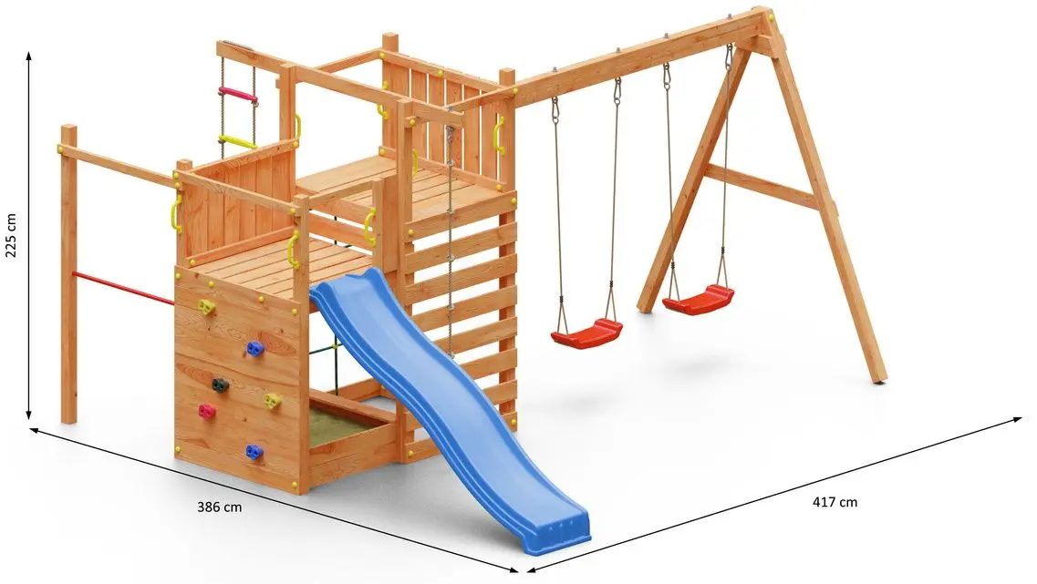 Complex de joaca Fungoo Climbing Star 4 KDI (Wood)