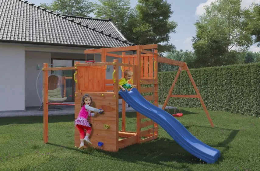 Complex de joaca Fungoo Climbing Star 4 KDI (Wood)