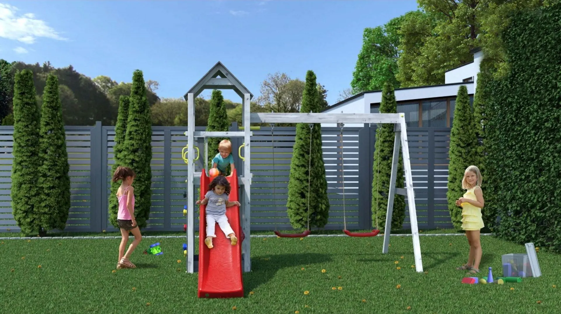 Complex pentru joaca Fungoo Flappi (Grey/White)