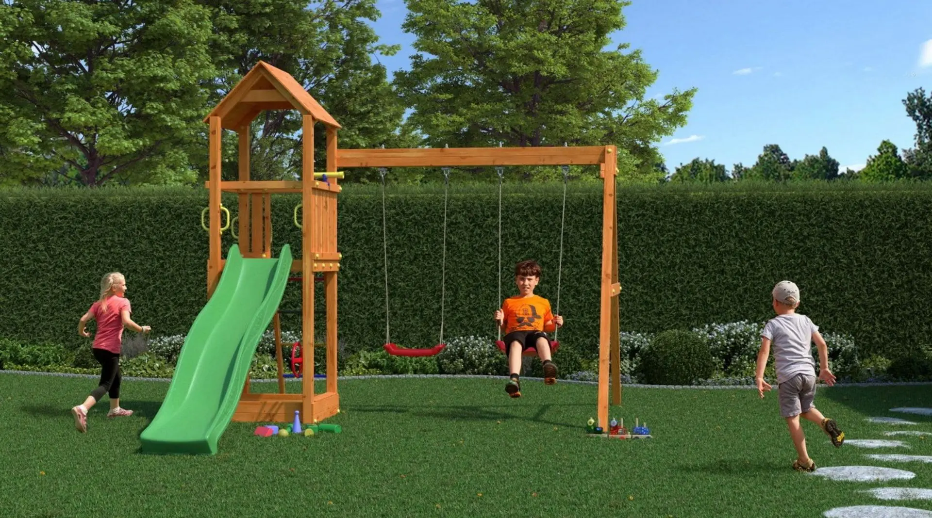 Complex pentru joaca Fungoo Flappi (Wood Teak)