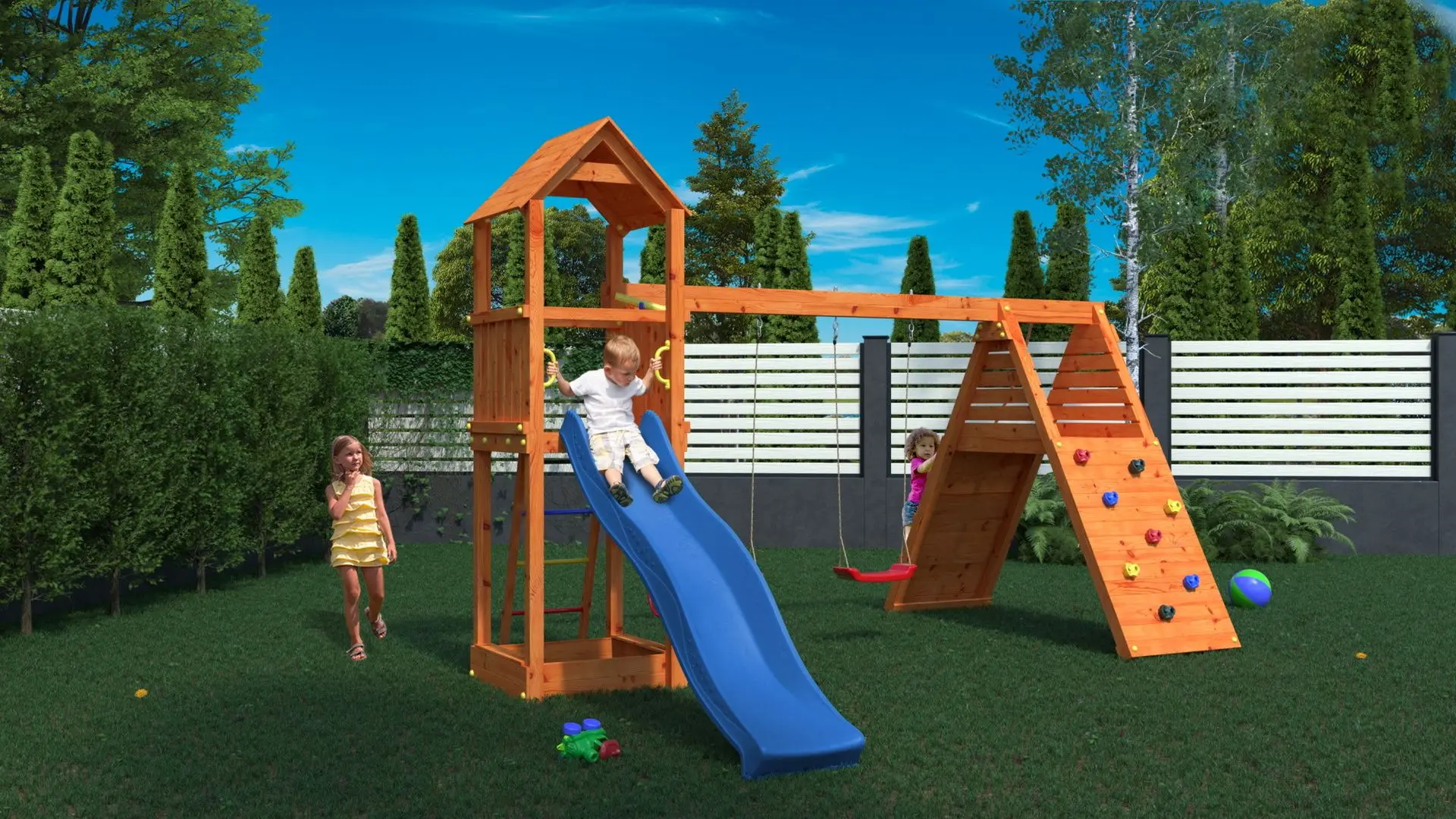 Complex pentru joaca Fungoo Fleppi (Wood Teak)