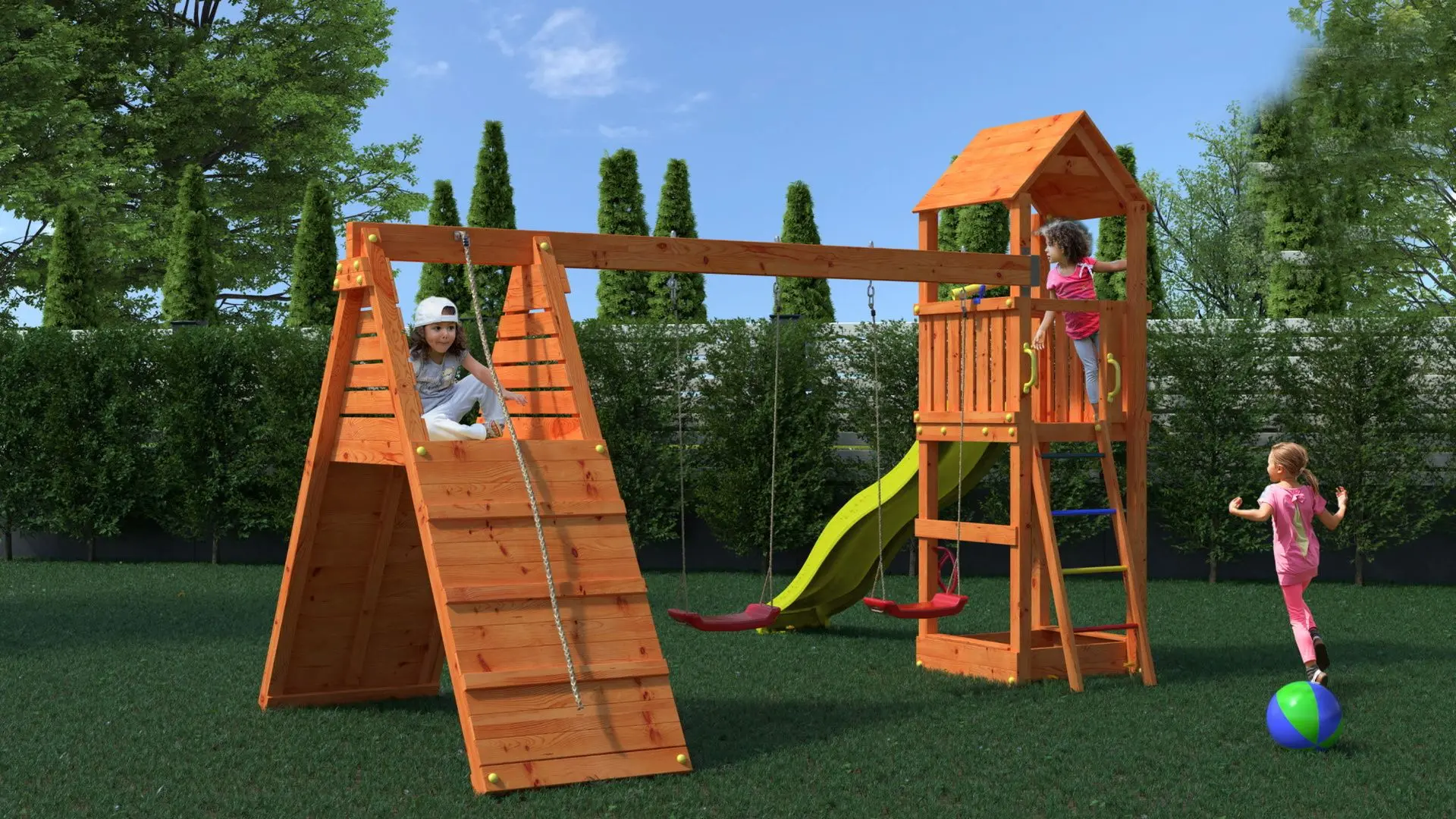 Complex pentru joaca Fungoo Fleppi (Wood Teak)