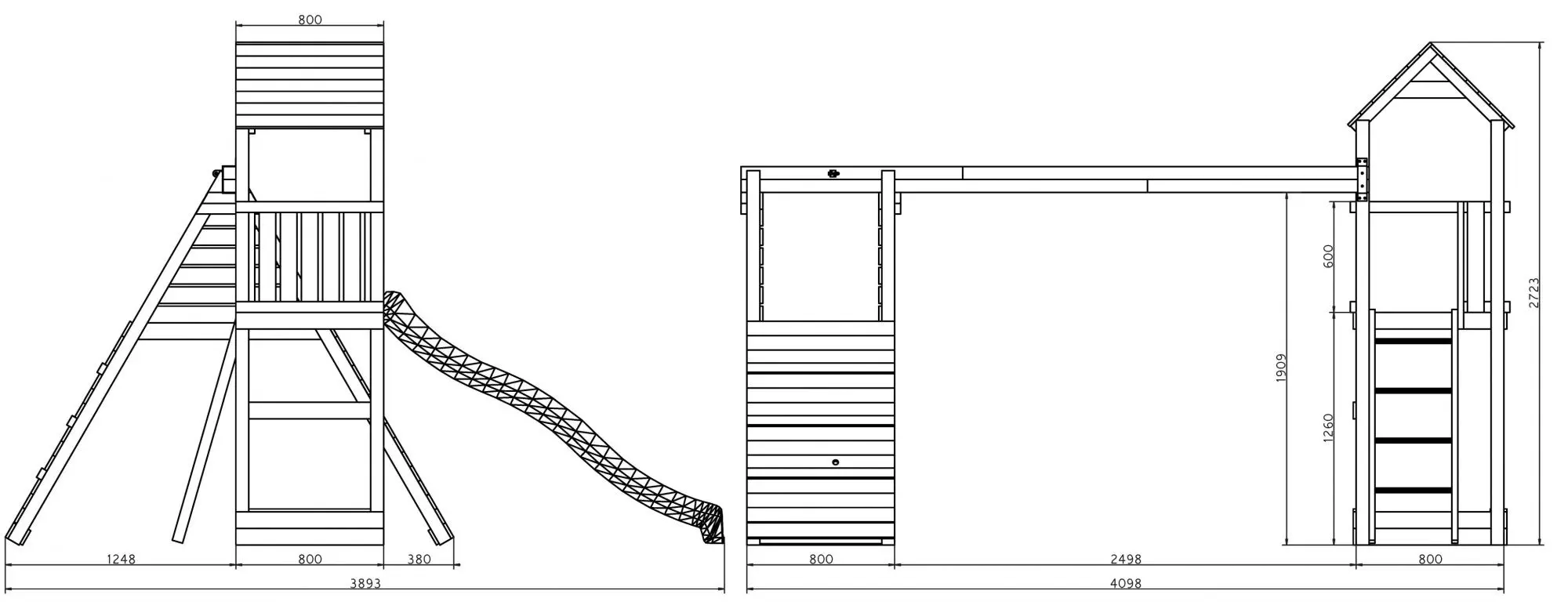 Complex pentru joaca Fungoo Fleppi (Wood Teak)