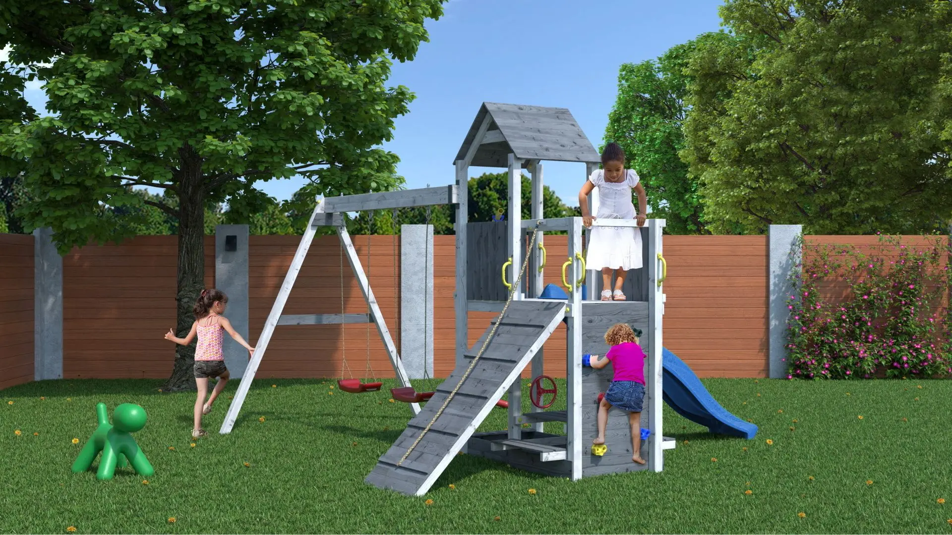 Complex pentru joaca Fungoo Floppi (Grey/White)