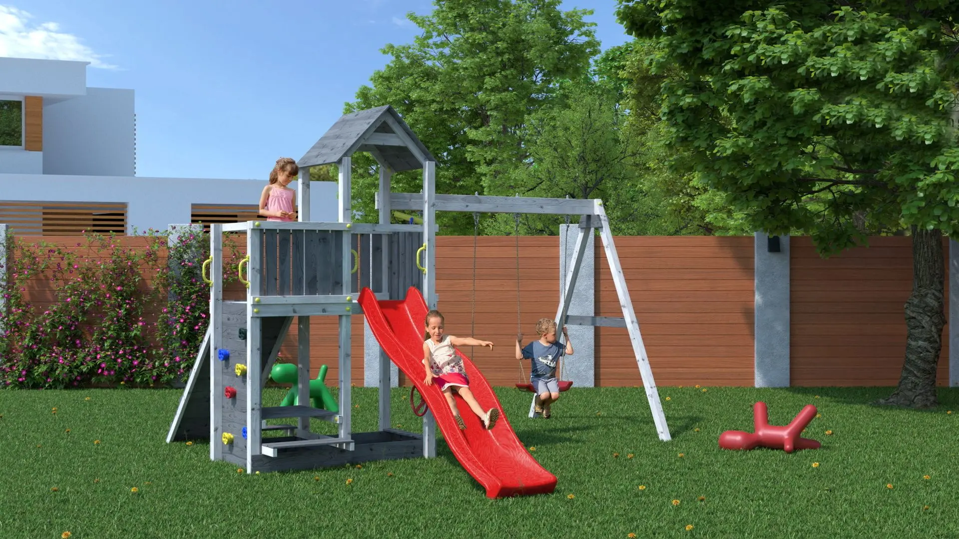 Complex pentru joaca Fungoo Floppi (Grey/White)