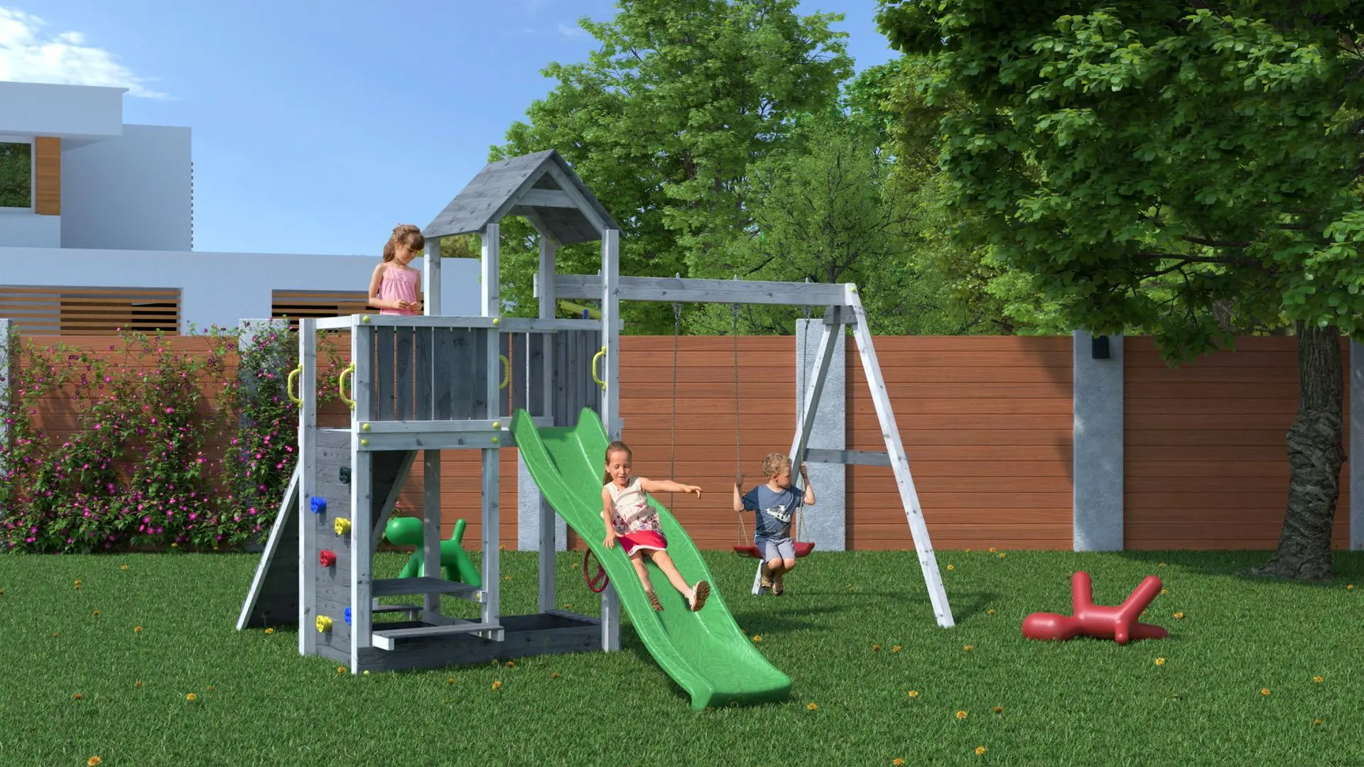 Complex pentru joaca Fungoo Floppi (Grey/White)