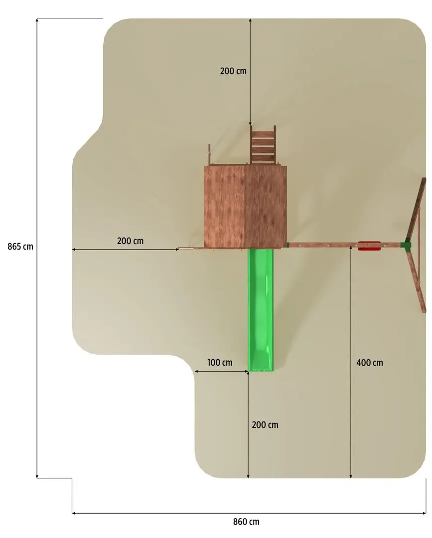 Complex pentru joaca Fungoo Fortress Move+ (Wood Teak)