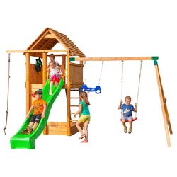 Complex pentru joaca Fungoo Fortress Move+ (Wood Teak)