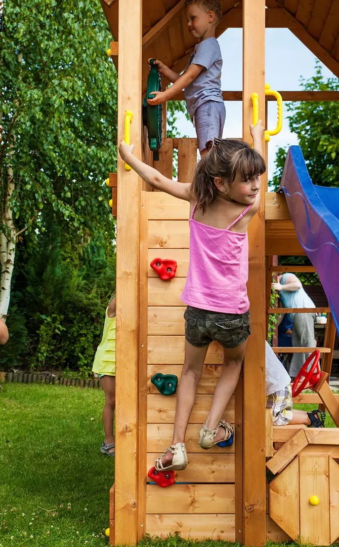 Complex pentru joaca Fungoo Fortress Move+ (Wood Teak)