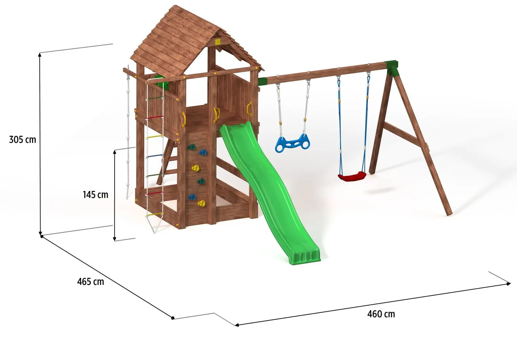 Complex pentru joaca Fungoo Fortress Move+ (Wood Teak)