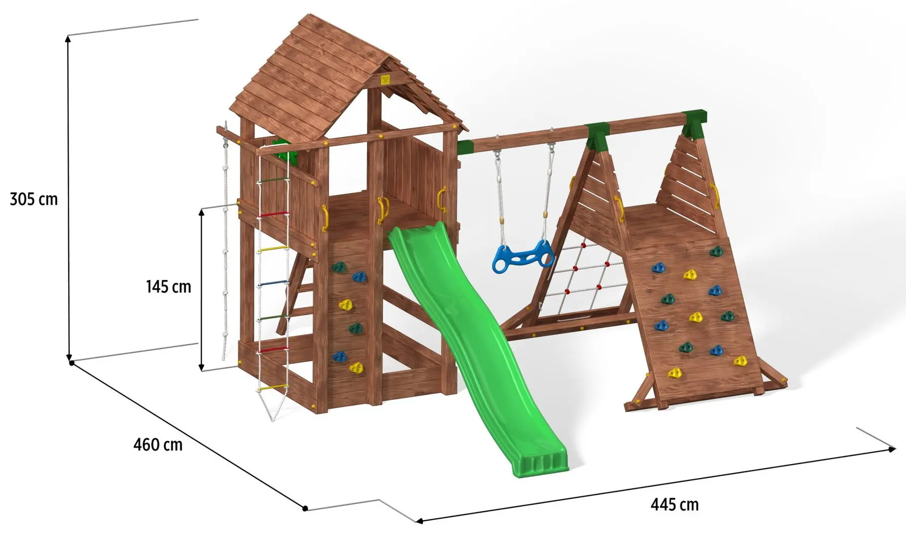 Complex pentru joaca Fungoo Fortress Spider+ (Wood Teak)