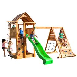 Complex pentru joaca Fungoo Fortress Spider+ (Wood Teak)