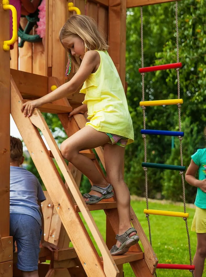 Complex pentru joaca Fungoo Fortress Spider+ (Wood Teak)