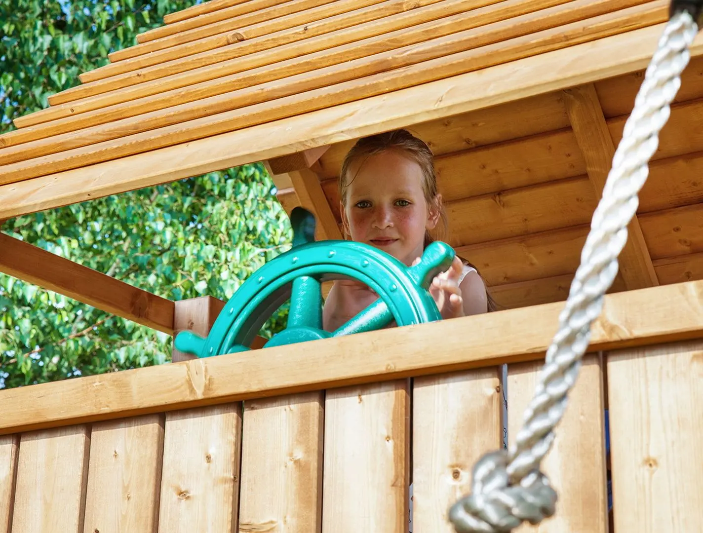 Complex pentru joaca Fungoo Fortress Spider+ (Wood Teak)