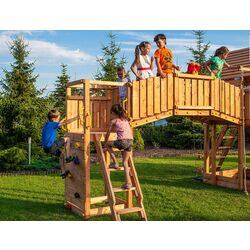 Complex de joaca Fungoo Fortress Tiptop Rainbow (Wood Teak) Thumb