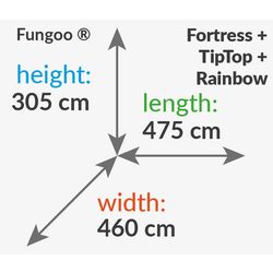 Complex de joaca Fungoo Fortress Tiptop Rainbow (Wood Teak) Thumb