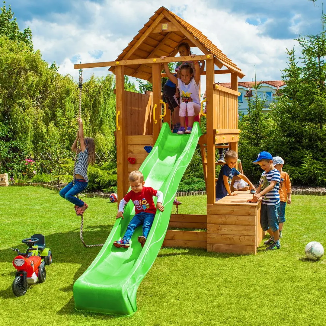 Complex pentru joaca Fungoo Fortress Toybox (Wood Teak)