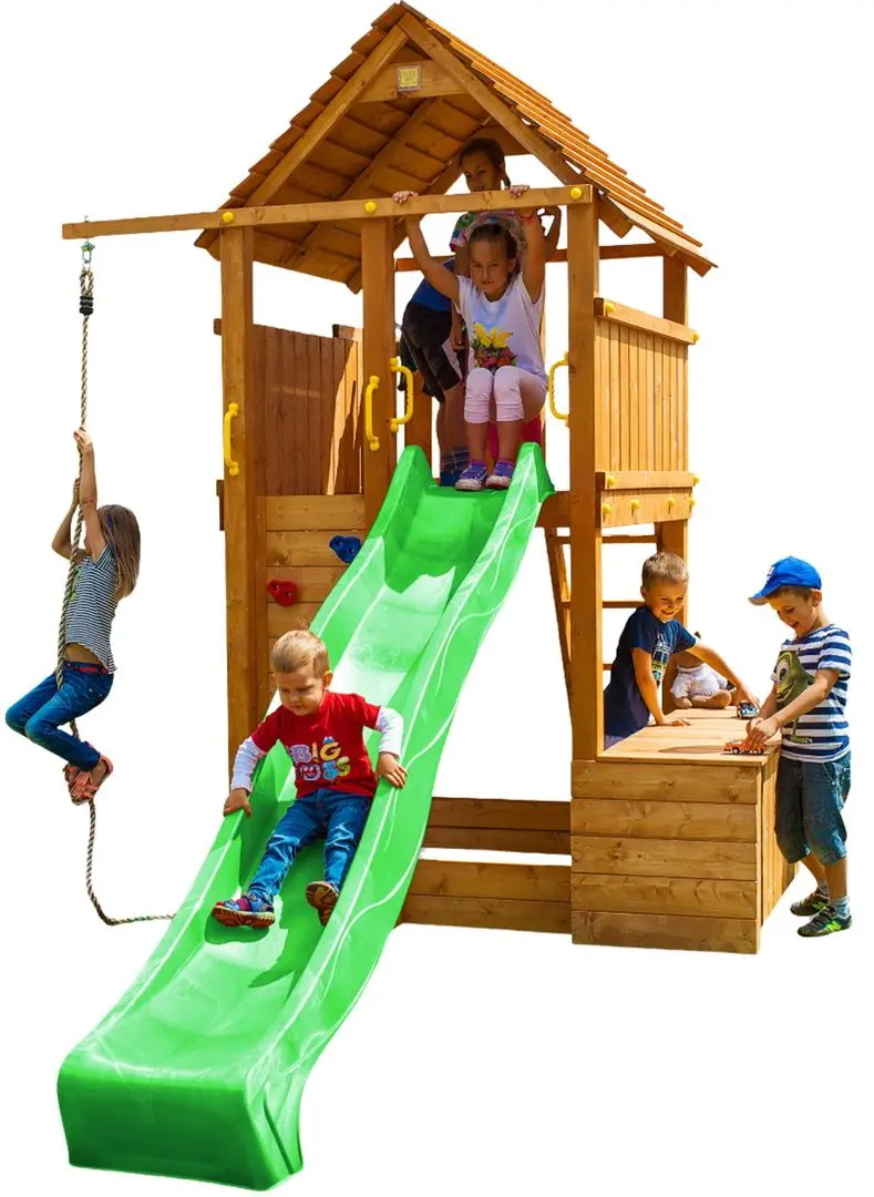 Complex pentru joaca Fungoo Fortress Toybox (Wood Teak)