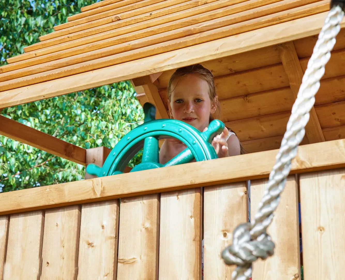 Complex pentru joaca Fungoo Fortress (Wood Teak)