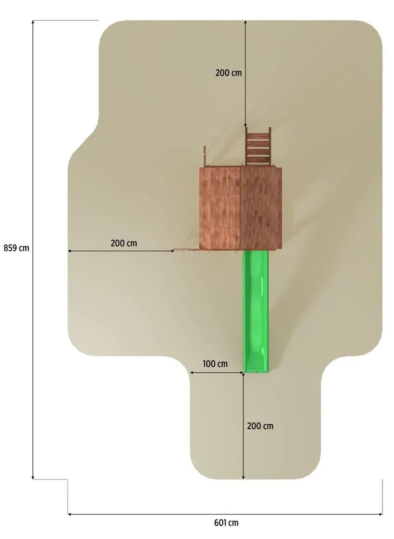 Complex pentru joaca Fungoo Fortress (Wood Teak)