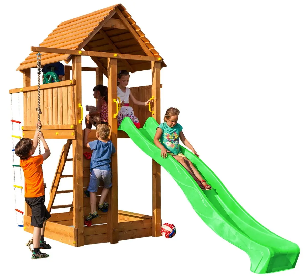 Complex pentru joaca Fungoo Fortress (Wood Teak)