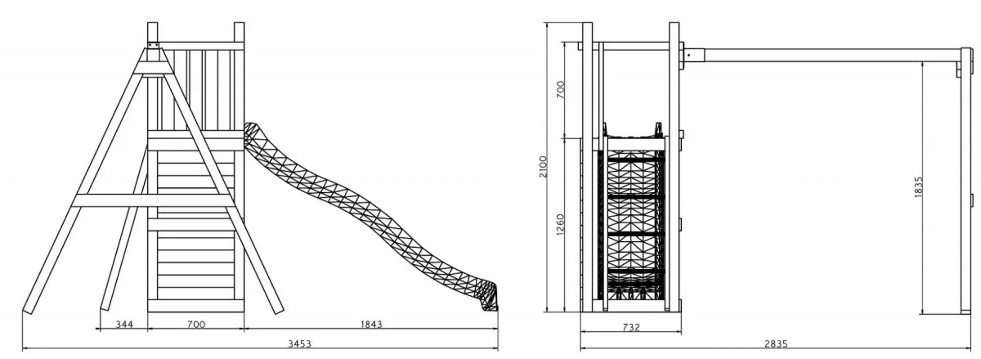 Complex pentru joaca Fungoo Funny 3 With double swing (Wood KDI)