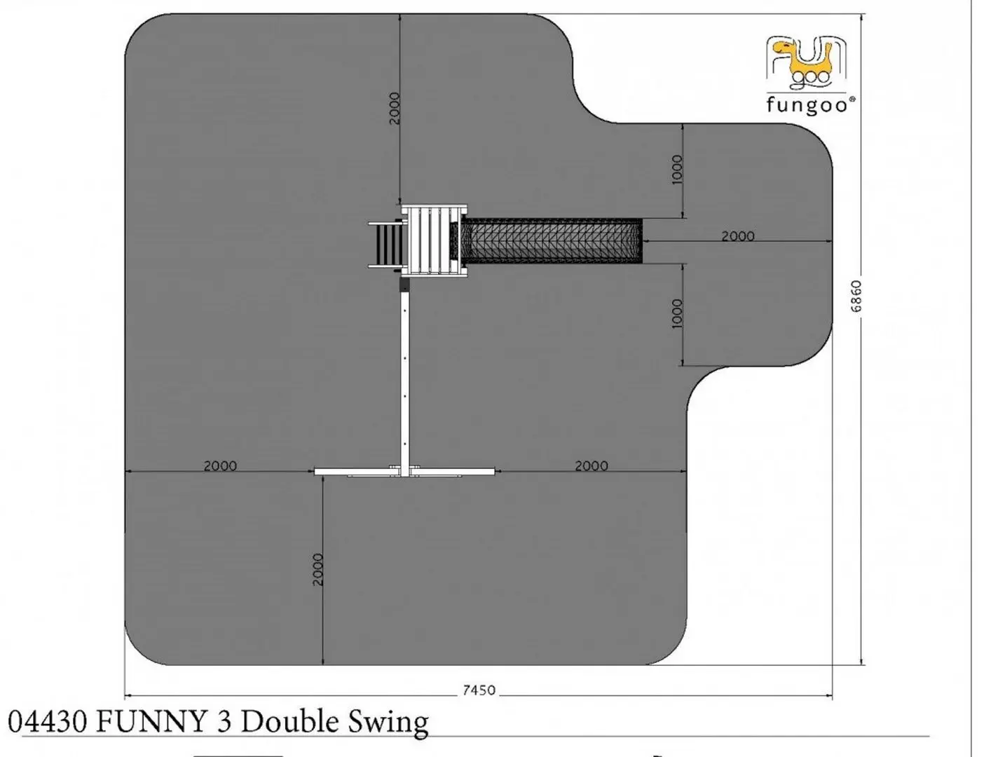 Complex pentru joaca Fungoo Funny 3 With double swing (Wood KDI)