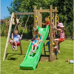 Complex pentru joaca Fungoo Funny 3 With sandbox and 1-seat swing (Wood KDI) Thumb