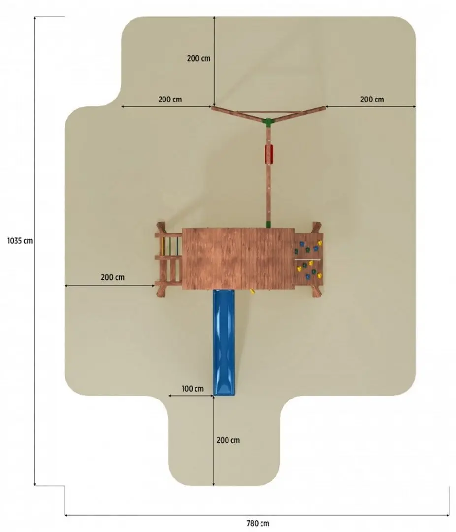 Complex de joaca Fungoo Giant Move + Beach (Wood Teak)