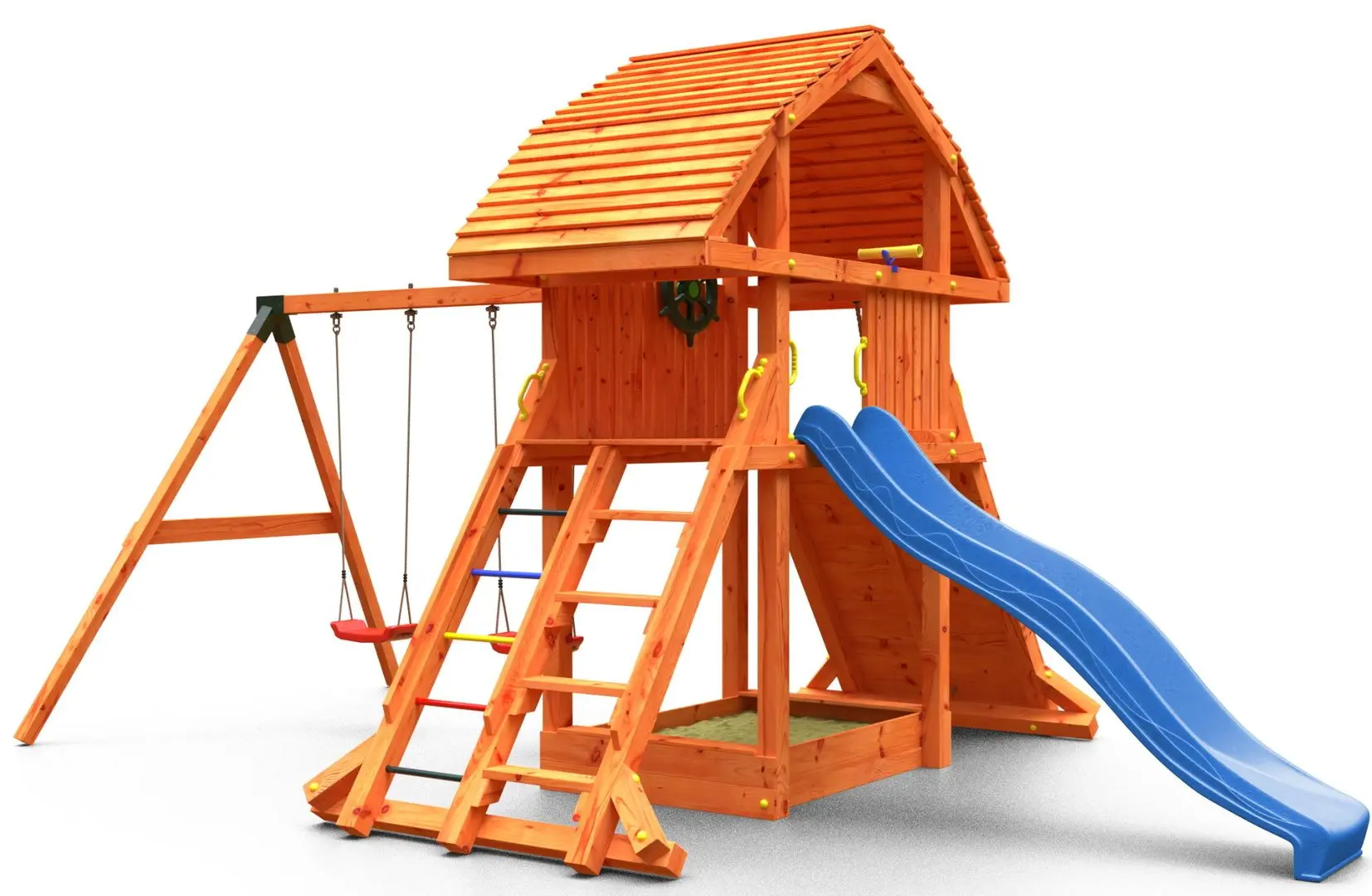 Complex de joaca Fungoo Giant Move Red (Wood Teak)