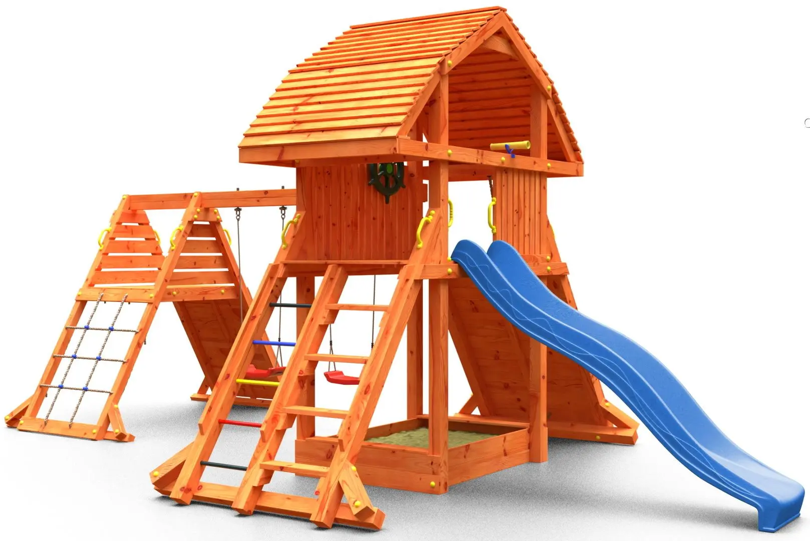 Complex de joaca Fungoo Giant Spider Double Red (Wood Teak)