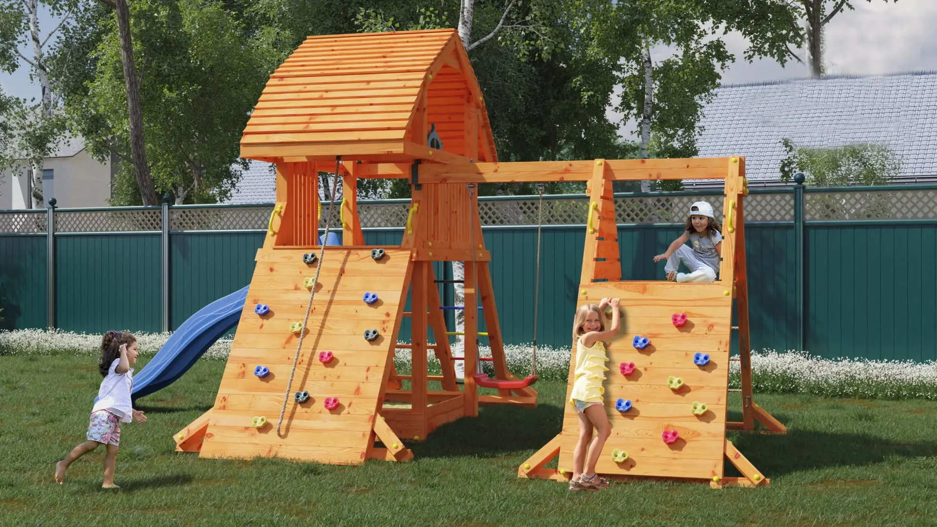 Complex de joaca Fungoo Giant Spider Red (Wood Teak)