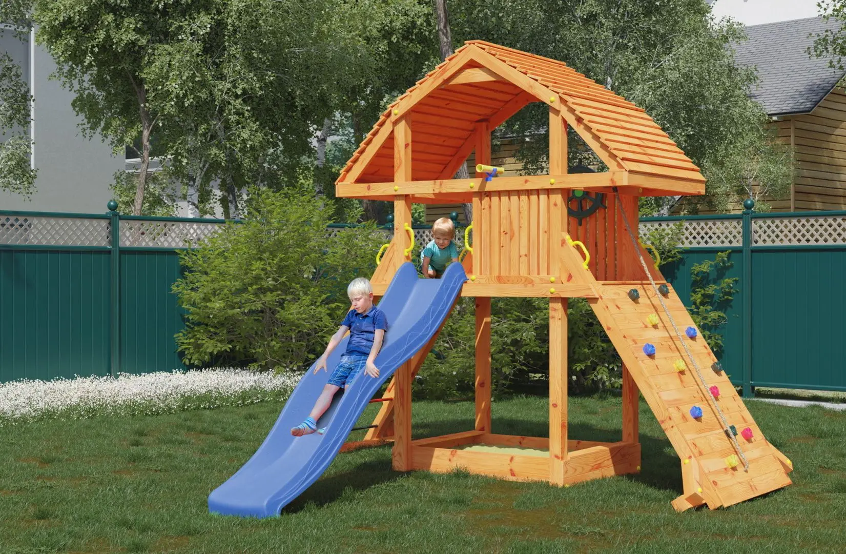 Complex de joaca Fungoo Giant (Wood Teak)