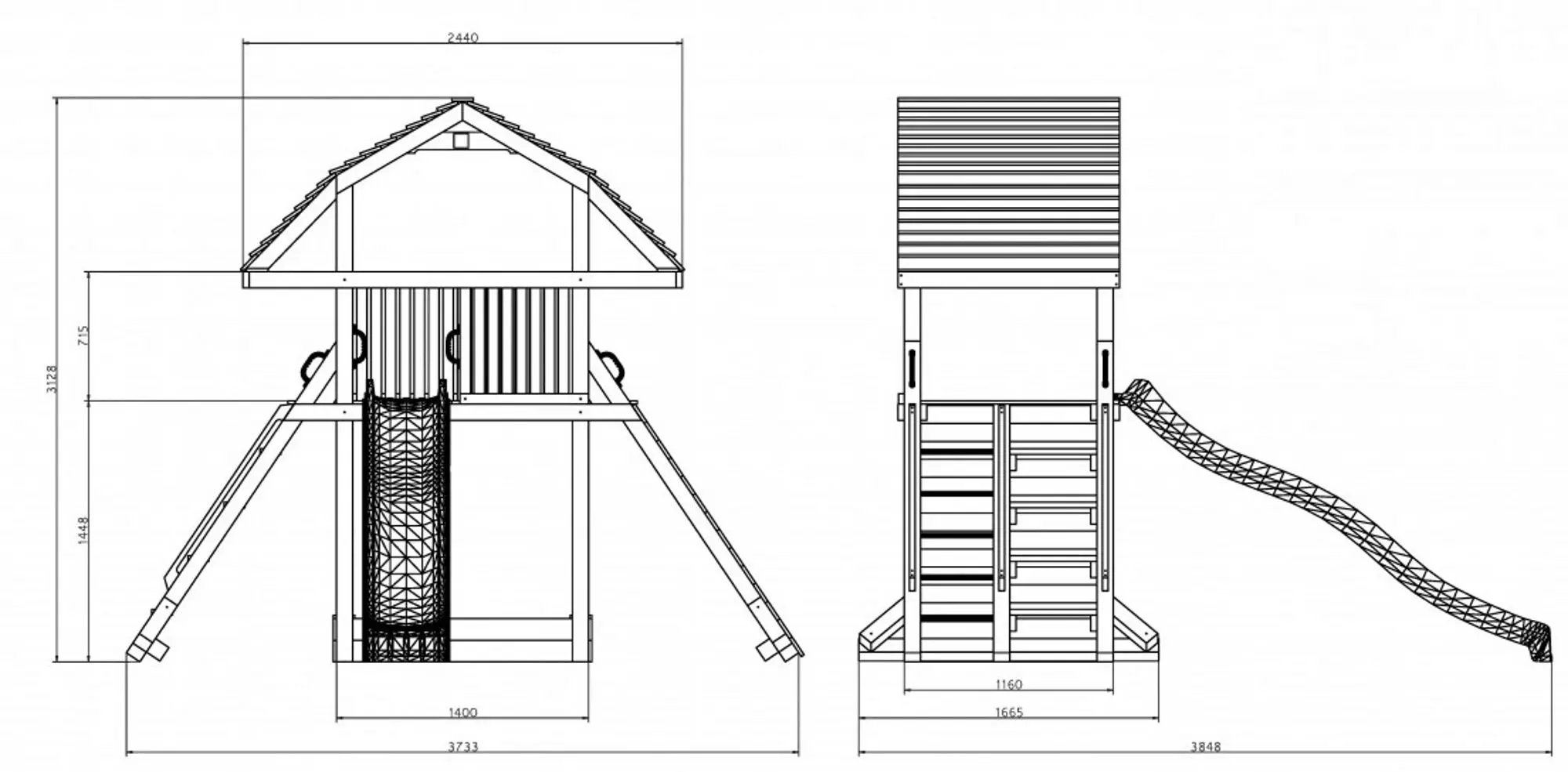 Complex de joaca Fungoo Giant (Wood Teak)