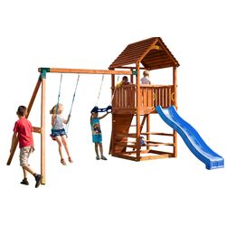 Complex de joaca Fungoo Joy Move + Step On Free Time (Wood Teak) Thumb