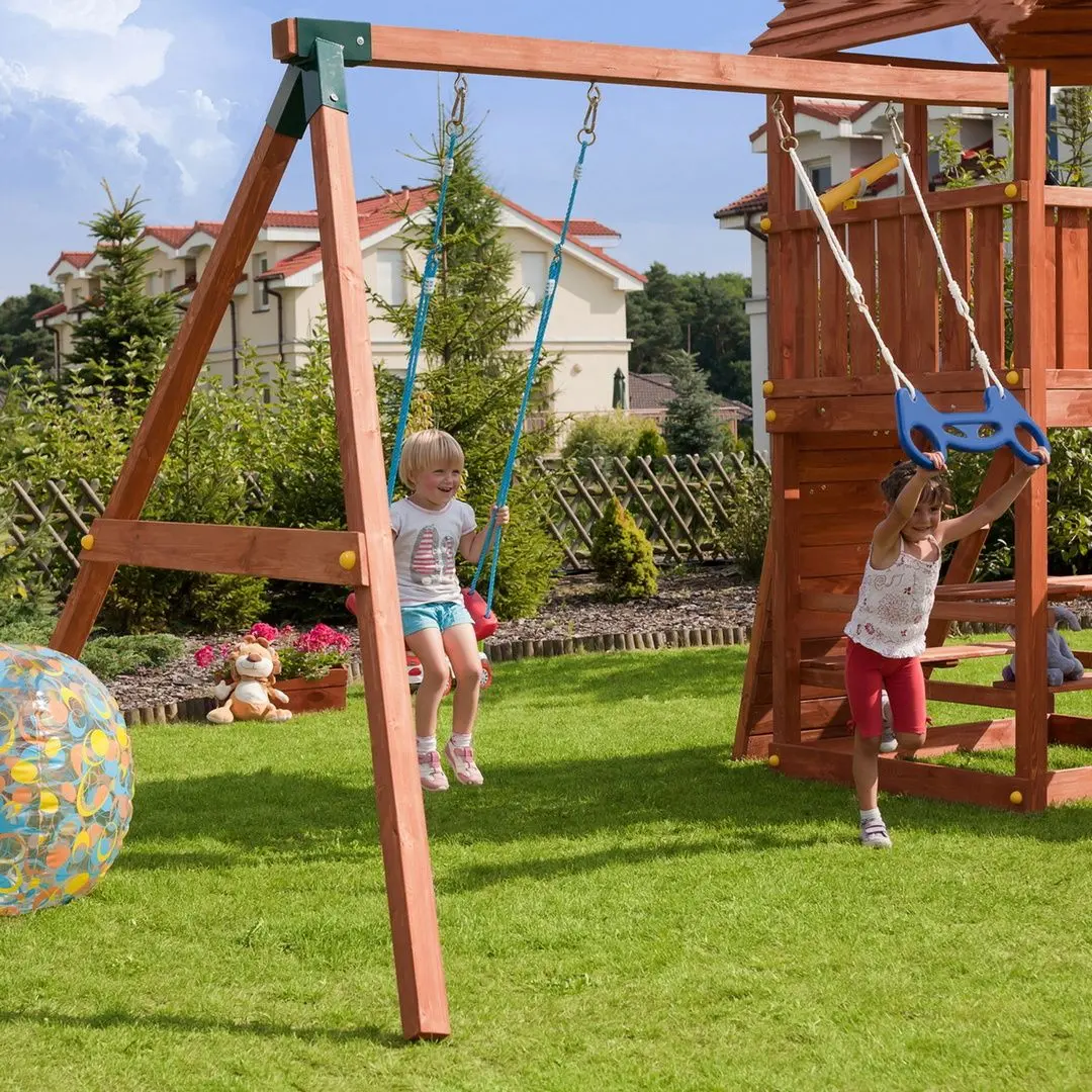 Complex de joaca Fungoo Joy Move + Step On Free Time (Wood Teak)