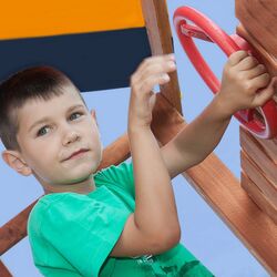 Complex de joaca Fungoo Joy Move + Step On Free Time (Wood Teak) Thumb