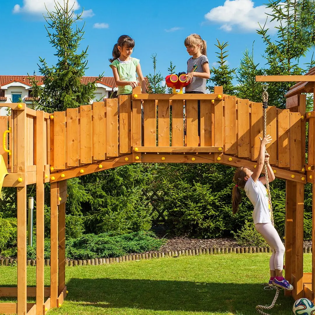 Complex de joaca Fungoo Joyful Castel (Wood Teak)