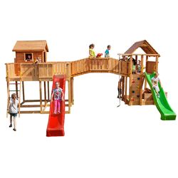 Complex de joaca Fungoo Joyful Castel (Wood Teak)