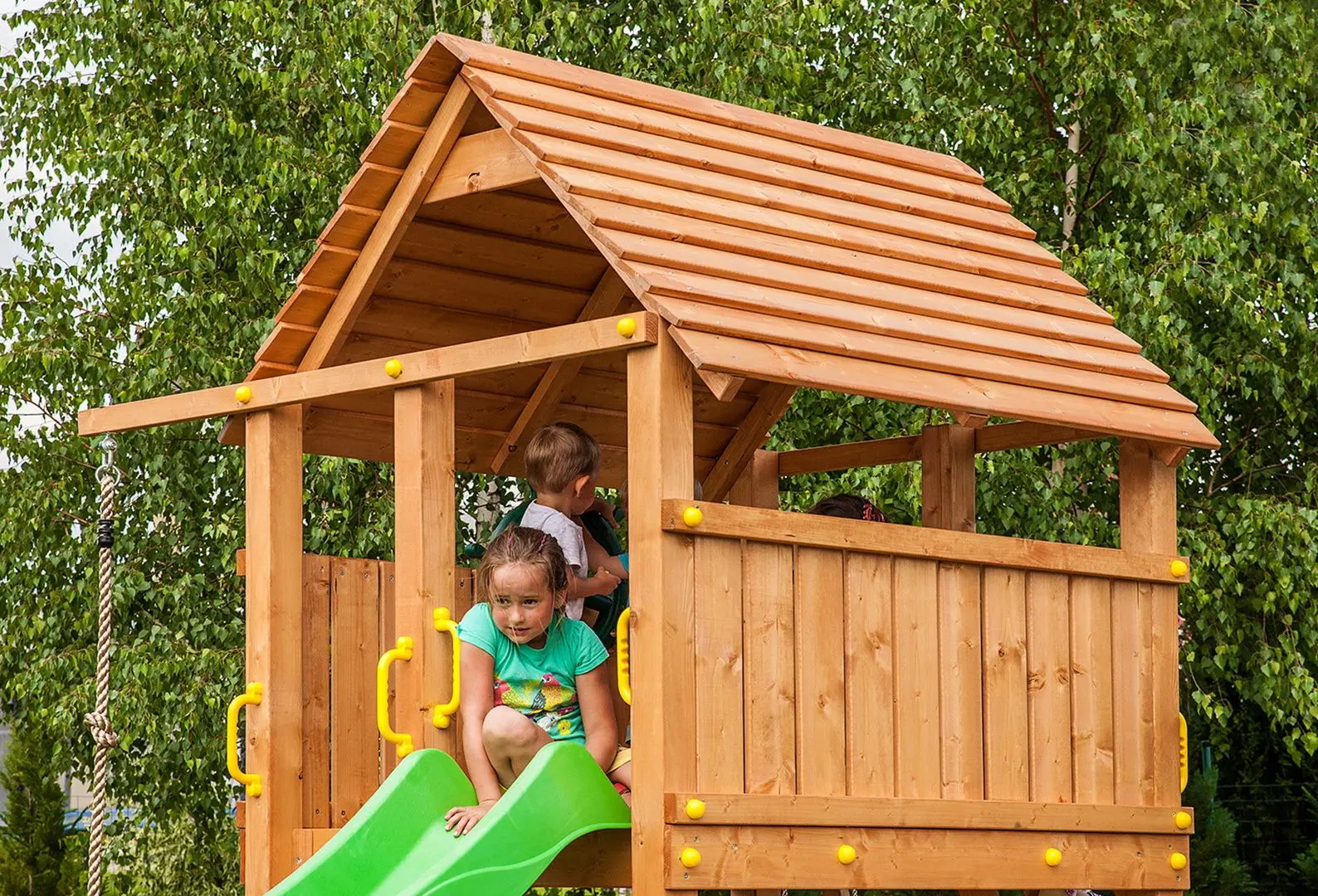 Complex de joaca Fungoo Joyful Castel (Wood Teak)