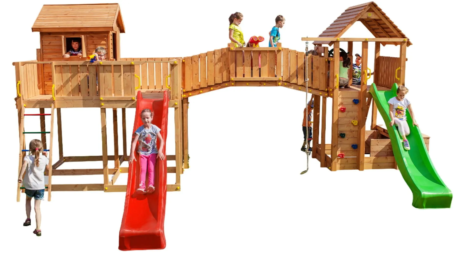 Complex de joaca Fungoo Joyful Castel (Wood Teak)