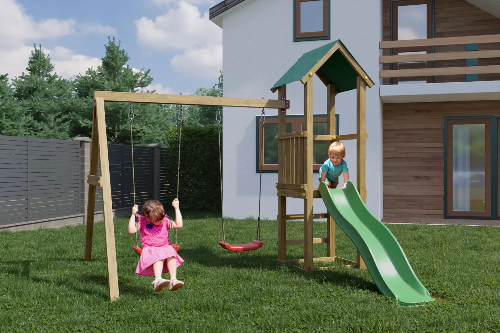 Complex de joaca Fungoo Lucas (Wood KDI)