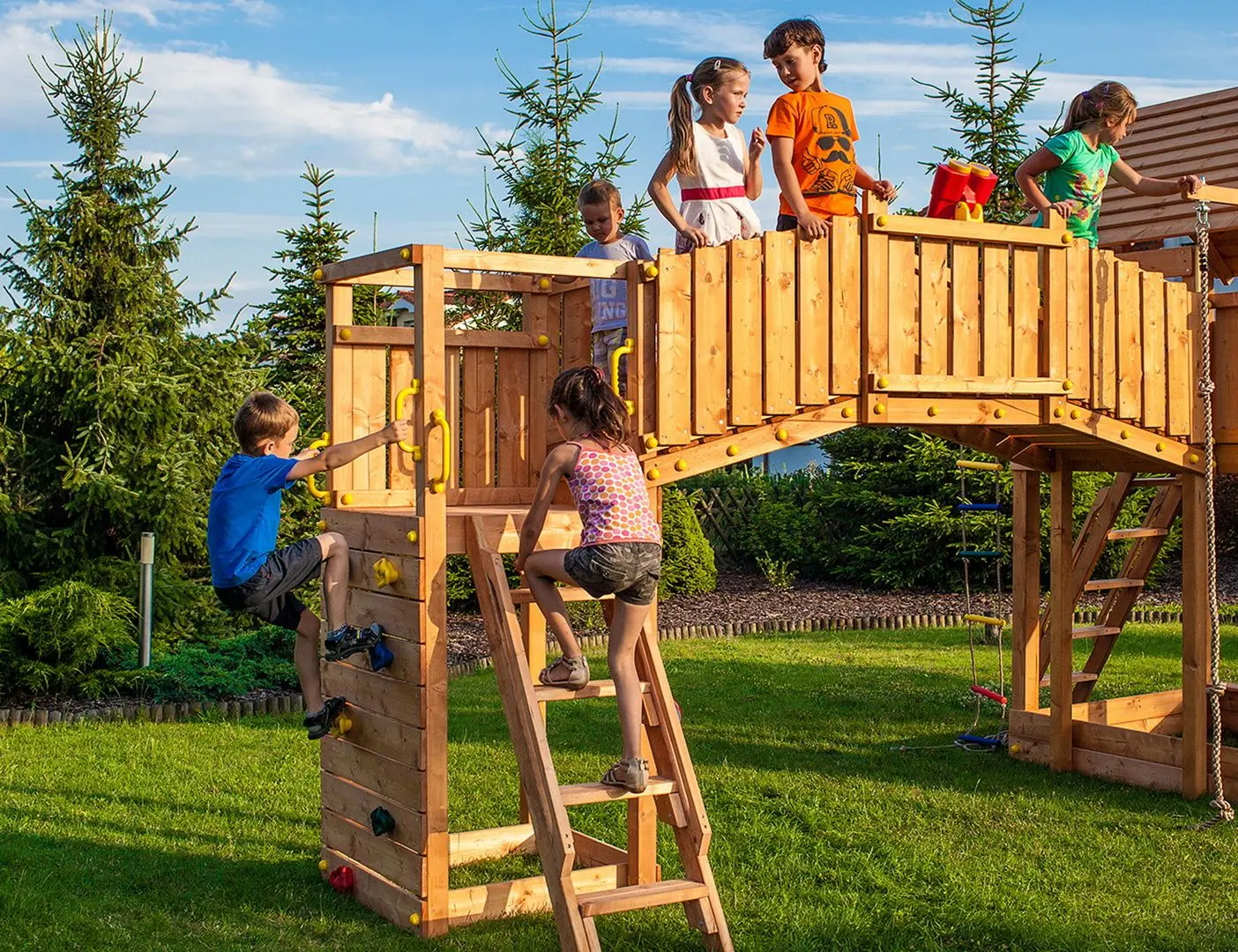 Complex de joaca Fungoo Maxi Fun Gym (Wood Teak)