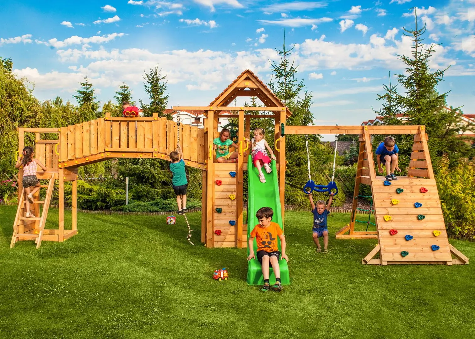 Complex de joaca Fungoo Maxi Fun Gym (Wood Teak)