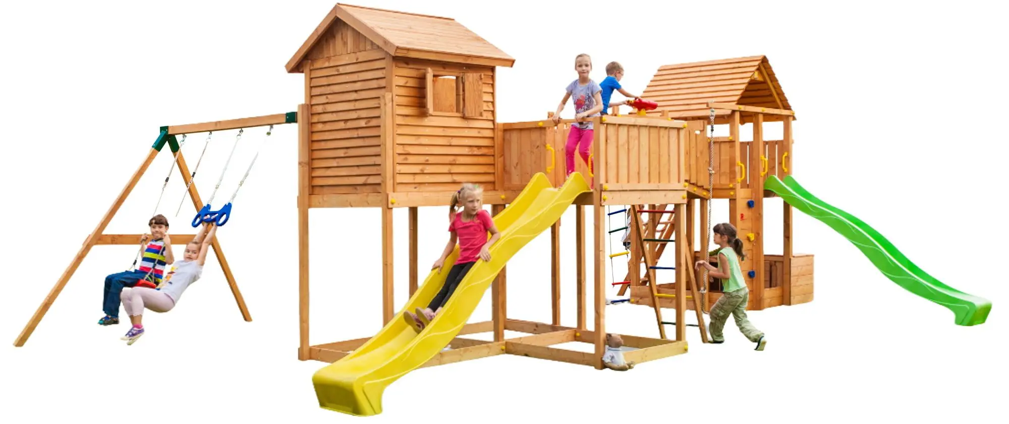 Complex de joaca Fungoo Maxi Play Box (Wood Teak)