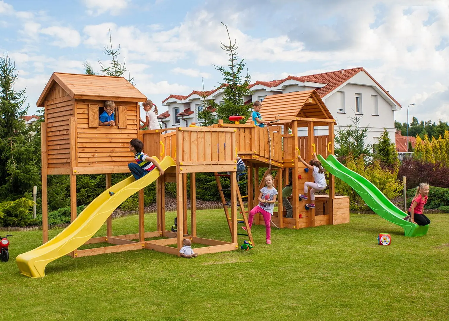 Complex de joaca Fungoo Maxi Sized Plaza (Wood Teak)