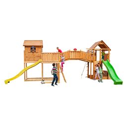 Complex de joaca Fungoo Maxi Sized Plaza (Wood Teak)