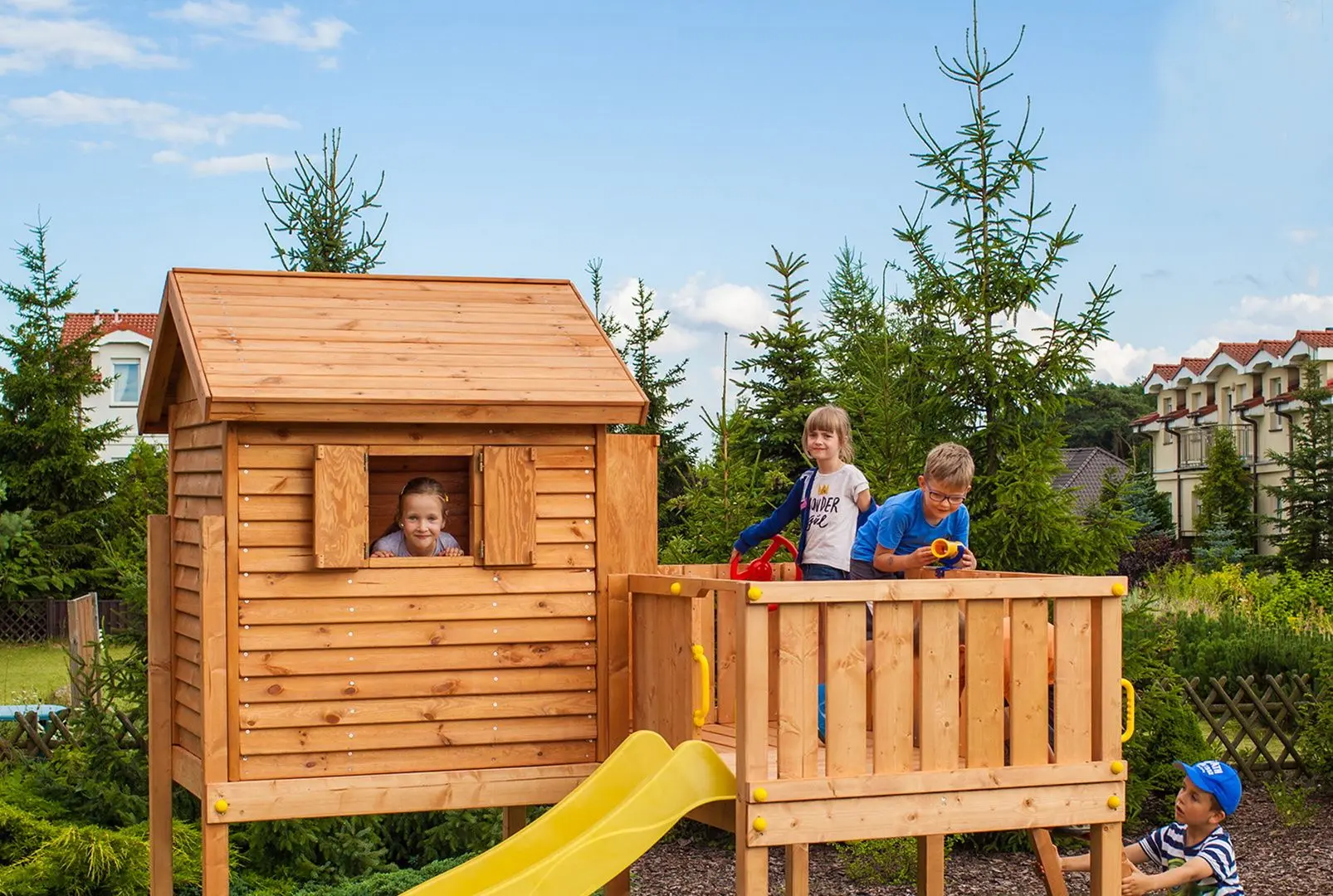 Complex de joaca Fungoo Maxi Sized Plaza (Wood Teak)