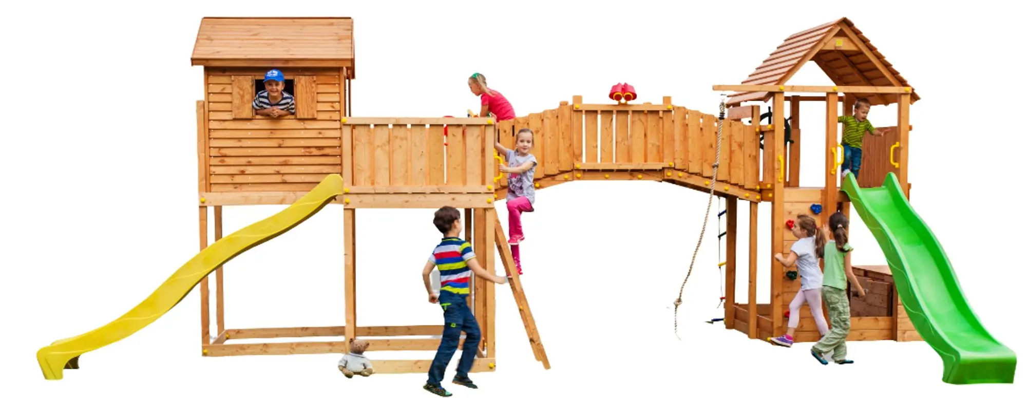 Complex de joaca Fungoo Maxi Sized Plaza (Wood Teak)