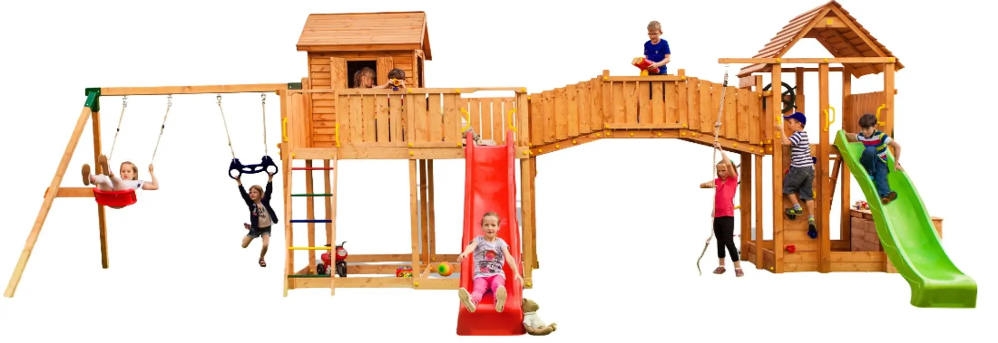 Complex de joaca Fungoo Maxi Smile Farm (Wood Teak)